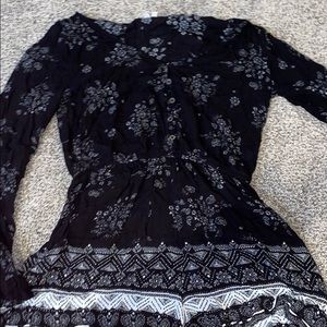 Black and White long sleeve romper